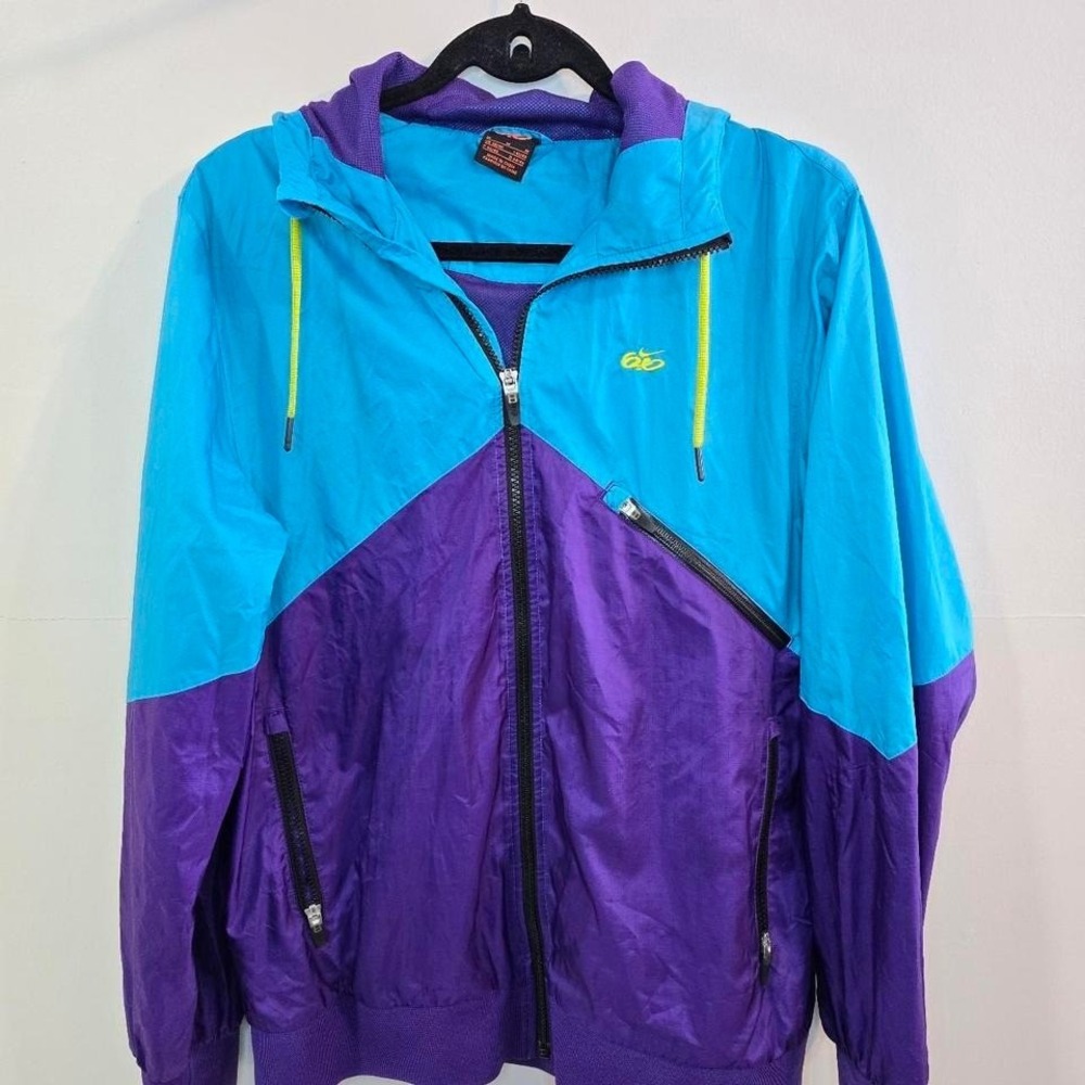 Y2K Nike 6.0‎ Purple Teal Skate Windbreaker Jacket M